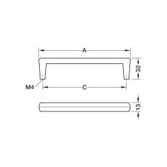Hafele H2585 Kulp Paslanmaz Çelik Renkli 320mm