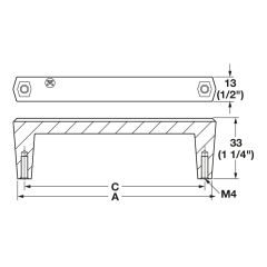 Hafele H2585 Kulp Paslanmaz Çelik Renkli 128mm