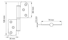 Bayrak Menteşe Çelik Mat Saten