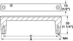 Hafele H2585 Kulp Mat Siyah 128mm