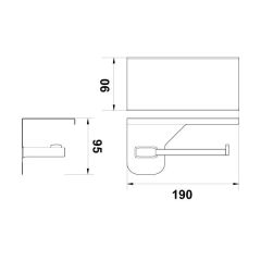 Hafele Tuvalet Kağıtlığı Plato Etajerli Duvara Monte Parlak Altın Renk