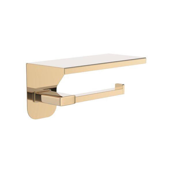 Hafele Tuvalet Kağıtlığı Plato Etajerli Duvara Monte Parlak Altın Renk