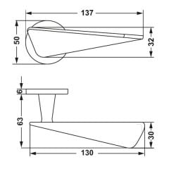 Hafele Kapı Kolu Seti Crown Barelli Mat Siyah