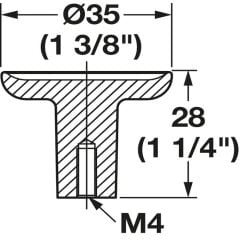 Hafele H2580 Düğme Kulp Mat Altın