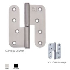 Yaprak Menteşe Çıkabilen 100mm Paslanmaz Mat Siyah Sağ