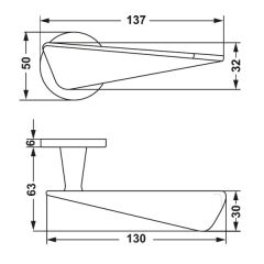 Hafele Kapı Kolu Seti Crown Barelli Mat Nikel