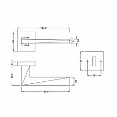 Hafele Kapı Kolu Seti Flood Barelli Mat Nikel