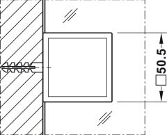Hafele AQUASYS Cam Tutucu D/C 90º Parlak Krom