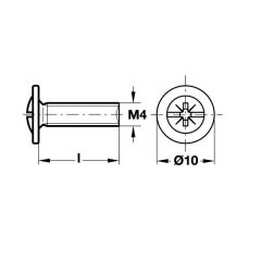 Hafele Kulp Vidası M4x22mm (100 Adet), Galvaniz