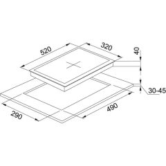 Franke New Glass Linear Cam Ocak FHNG 302 2G BK C