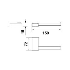 Hafele Tuvalet Kağıtlığı Plato Duvara Monte Mat Siyah Renk