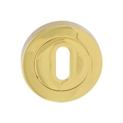 Hafele Yuvarlak Oda Kapı Kolu Rozeti 52mm, Parlak Pirinç Renk