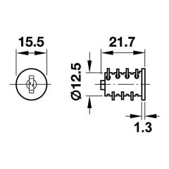 Hafele Symo Silindir Göbeği HS 1 SH 7