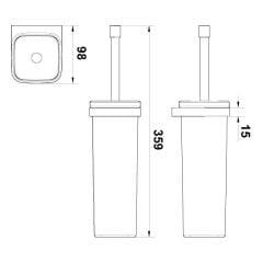 Hafele Tuvalet Fırçalık Plato Duvara Monte Parlak Krom Renk