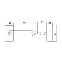 Hafele Sdg04 Kapı Güvenlik Mandalı, Antik Bronz Renk