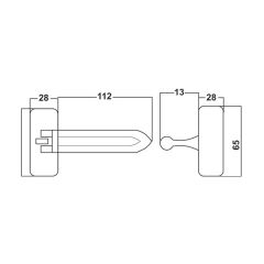 Hafele Sdg04 Kapı Güvenlik Mandalı, Parlak Krom Renk