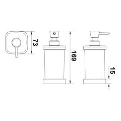 Hafele Sıvı Sabunluk Plato Tezgah Üstü Parlak Krom Renk