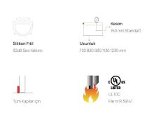 Kapı Altı Giyotin 830mm Yangın Dayanımlı Yüzeye Monte