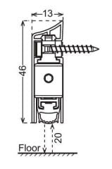 Kapı Altı Giyotin 1130mm Yangın Dayanımlı Yüzeye Monte