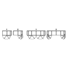 Hafele Slido F-Park 72 60B 2Kapak Set 805/2200-2700mm