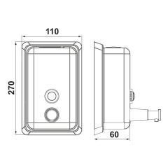 Hafele Sıvı Sabunluk Mark Duvara Monte 1000 ml Paslanmaz Çelik