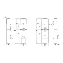 Hafele DDT Lite C 38-65 Sol, Mat P.Çelik Renk