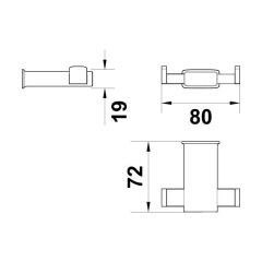 Hafele Banyo Askısı Plato İkili Parlak Krom Renk