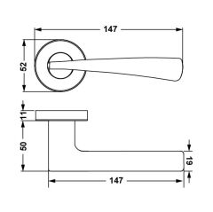Hafele Kapı Kolu Seti Milano Barelli Mat Nikel