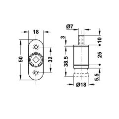Hafele Symo Basmalı Kilit, Nikel Kaplama