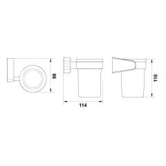 Hafele Diş Fırçalık Norm Duvara Monte Mat Siyah Renk