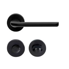 Hafele Kapı Kolu Seti Lyon WC Mat Siyah