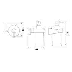 Hafele Sıvı Sabunluk Norm Duvara Monte Mat Siyah Renk