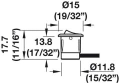 Hafele Açma Kapama Anahtarı, Siyah Renk