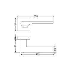 Hafele Kapı Kolu Seti Lupo Barelli Mat Paslanmaz Çelik