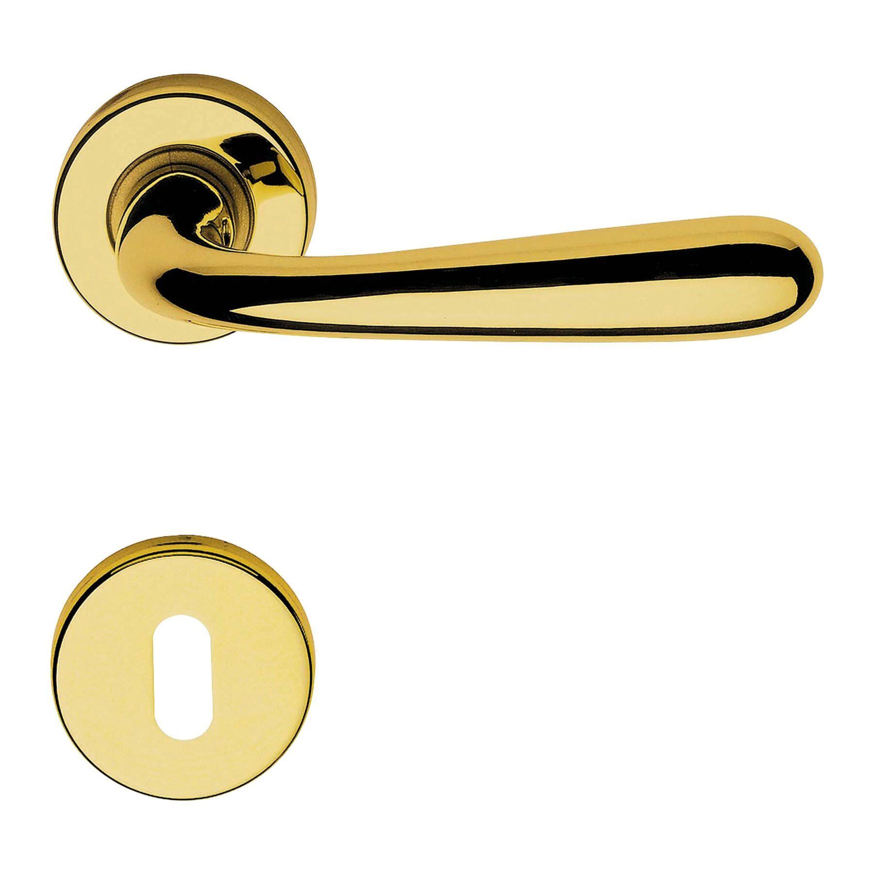 Garda Kapı Kolu Seti Parlak Pirinç Kaplama