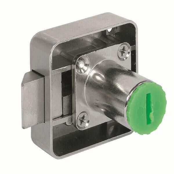 Hafele Symo Yaylı Sürgü Sol Kilit 22mm, Nikel Kaplama