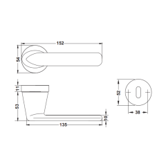 Hafele Kapı Kolu Seti Surf Oda Mat Altın