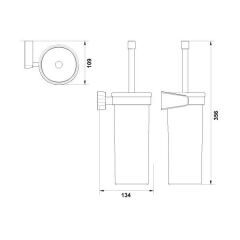 Hafele Tuvalet Fırçalık Norm Duvara Monte Parlak Krom Renk
