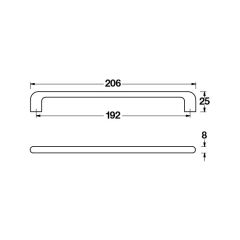 Hafele Mobilya Kulpu Molle 160mm Beyaz