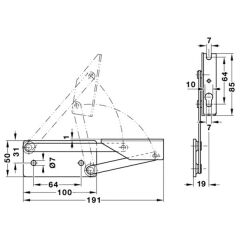 Hafele Cleon Yaylı Sandık Makası 12kg