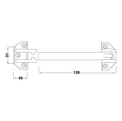 Hafele Sdg03 Kapı Güvenlik Mandalı, Mat Krom Renk