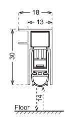 Kapı Altı Giyotin Kayar Kapılar İçin 1330mm