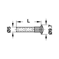 Hafele Dişli Kovan M4 5x35mm (100 Adet), Nikel Kaplama