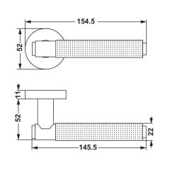 Hafele Kapı Kolu Seti Verona WC Mat Siyah