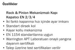 Kapı Kapatıcı Dirsek Kollu Yangın Dayanımlı EN 2-4 Gümüş