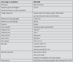 Kapı Kapatıcı Kayar Kollu Yangın Dayanımlı EN 2-4 Gümüş