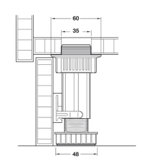 Hafele PFT04 Dübelli Baza Ayağı 100mm, Siyah Renk