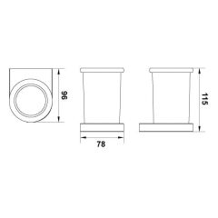 Hafele Diş Fırçalık Semple Tezgah Üstü Parlak Krom Renk