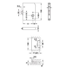 Hafele Ekstra Güvenlik Kilidi 65/10mm Gümüş Renk