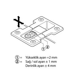 Hafele Düşer Kapak Menteşesi Nikel Kaplama (2 Adet)